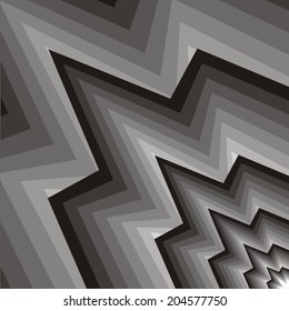 Ornamental fabric with zigzags.