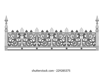 Ornamental fence vector