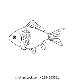 ornamental fish icon vector illustration simple design