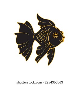 ornamental fish icon vector illustration simple design