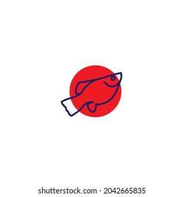 ORNAMENTAL FISH LOGO  VECTOR  SYMBOL  ICON  ILLUSTRATION  MINIMALIST  DESIGN