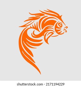 ornamental fish vector for logo or illustration