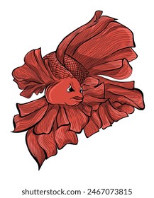 Ornamental Fish Vector for Sea-Themed Design 