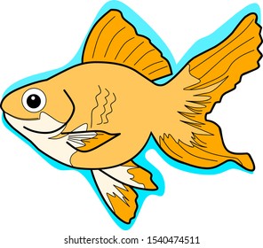 ornamental fish vector in water