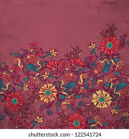 ornamental  floral  background with many details