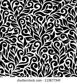 Ornamental floral background. Seamless pattern for your design wallpapers, pattern fills, web page backgrounds, surface textures.