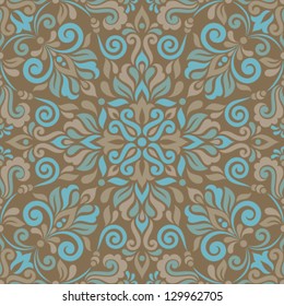 Ornamental floral background. Seamless pattern for your design wallpapers, pattern fills, web page backgrounds, surface textures.