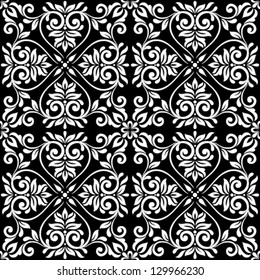Ornamental floral background. Seamless pattern for your design wallpapers, pattern fills, web page backgrounds, surface textures.