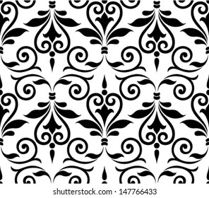 Ornamental floral background. Seamless pattern for your design wallpapers, pattern fills, web page backgrounds, surface textures.