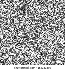 Ornamental floral background. Seamless pattern for your design wallpapers, pattern fills, web page backgrounds, surface textures.