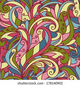 Ornamental floral background. Seamless pattern.