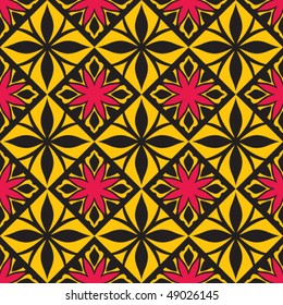 fondo floral ornamental, patrón vectorial sin soldadura
