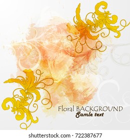 Ornamental floral background. Vector