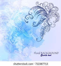 Ornamental floral background. Vector