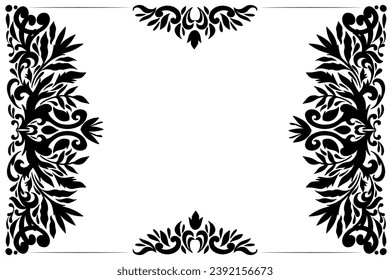 ornamental floral background	vector on black colour