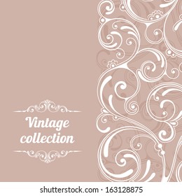 Ornamental floral background. Vector pattern for invitation or greeting card