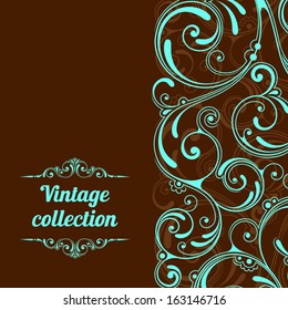 Ornamental floral background. Vector pattern for invitation or greeting card