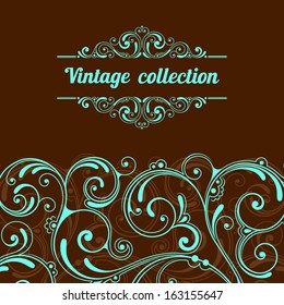 Ornamental floral background. Vector pattern for invitation or greeting card