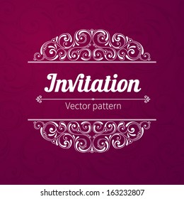 Ornamental floral background. Vector pattern for invitation or greeting card