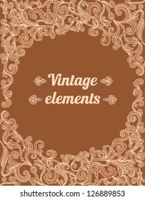 Ornamental floral background in vintage style