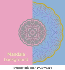 Ornamental floral business cards or invitation with mandala. Vector illustration
