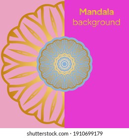 Ornamental floral business cards or invitation with mandala. Vector illustration