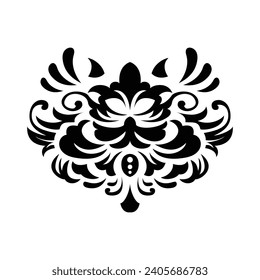 Ornamental floral damask design vector