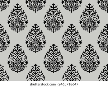 ORNAMENTALE FLORAL DAMASK NAHTLOSE MUSTER BILDSCHIRMHINTERGRUND HINTERGRUND IM KLASSISCHEN STIL