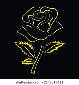 Ornamental Floral Design A classic black and white floral design element featuring elegant