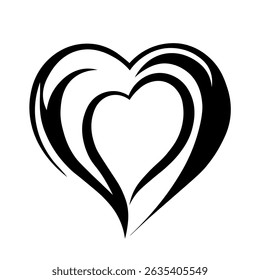 Ornamental Floral Design A classic black and white floral design element featuring elegant, curved leaves and intricate detailing. Perfect for use in decorative borders, logos