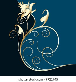 Ornamental floral design, vector illustration