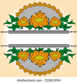 Ornamental floral frame