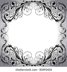 Ornamental floral frame