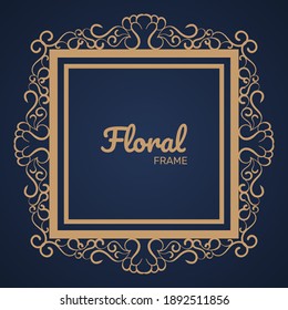 Ornamental floral frame background. - Vector.