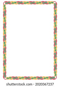 Ornamental floral frame illustration for certificate, diploma, invitation, wedding design