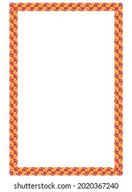 Ornamental floral frame illustration for certificate, diploma, invitation, wedding design