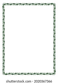 Ornamental floral frame illustration for certificate, diploma, invitation, wedding design