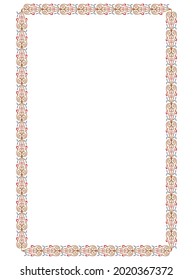 Ornamental floral frame illustration for certificate, diploma, invitation, wedding design