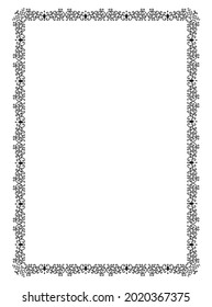 Ornamental floral frame illustration for certificate, diploma, invitation, wedding design