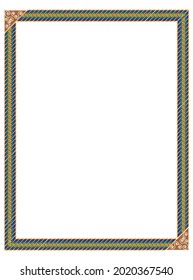 Ornamental floral frame illustration for certificate, diploma, invitation, wedding design