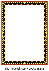 Ornamental floral frame illustration for certificate, diploma, invitation, wedding design