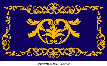 Ornamental Floral Frame - VECTOR