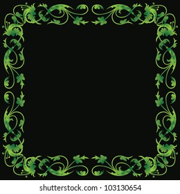 ornamental floral frame, vector background