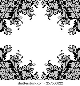 Ornamental floral greeting card. Vector illustration.