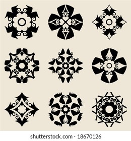 ornamental floral icons