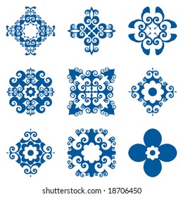ornamental floral icons