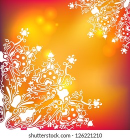 Ornamental floral lace pattern.