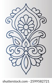 Ornamental Floral Lace Pattern Design.