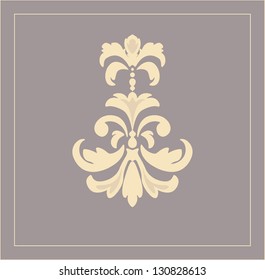 Ornamental floral motif with  decorative elements. Vintage vector background.