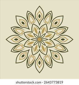 An ornamental floral pattern is depicted in an image, featuring intricate shapes and simple color scheme that can be used for backgrounds or digital designs.